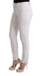 Pantaloni casual slim fit Ermanno Scervino in cotone bianco - IT40-S