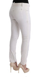 Pantaloni casual slim fit Ermanno Scervino in cotone bianco - IT40-S