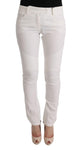 Pantaloni casual slim fit Ermanno Scervino in cotone bianco - IT42-M