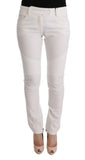 Pantaloni casual slim fit Ermanno Scervino in cotone bianco - IT42-M