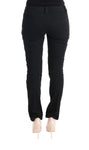 Pantaloni casual Ermanno Scervino in cotone nero slim fit - IT38-XS