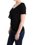 T-shirt con top in lana di lana nera 100% lana MARGHI LO' - IT44-L