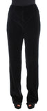 Pantalone dritto in cotone nero di velluto Ermanno Scervino - IT42-M