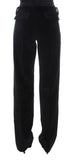 Pantalone dritto in cotone nero di velluto Ermanno Scervino - IT42-M