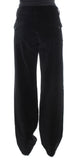 Pantalone dritto in cotone nero di velluto Ermanno Scervino - IT46-XL