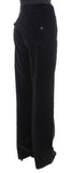 Pantalone dritto in cotone nero di velluto Ermanno Scervino - IT46-XL