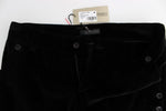 Pantalone dritto in cotone nero di velluto Ermanno Scervino - IT46-XL