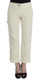 Pantaloni cargo Capri Ermanno Scervino in cotone beige - Taglia IT40-S