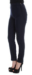 Pantaloni casual slim fit in lana vergine blu Ermanno Scervino-IT38-XS