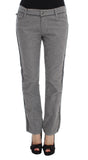 Pantaloni casual Ermanno Scervino cotone grigio dritto dritto-IT38-XS