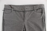 Pantaloni casual Ermanno Scervino cotone grigio dritto dritto-IT38-XS