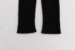 Pantaloni con calzamaglia stretch in lana nera Dolce & Gabbana-IT46-XL