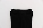 Pantaloni con calzamaglia stretch in lana nera Dolce & Gabbana-IT46-XL