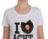 T-shirt girocollo in cotone bianco ACHT - Taglia L