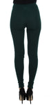 Pantaloni con calzamaglia stretch in cashmere verde Dolce&Gabbana-IT40-S