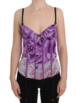 T-Shirt Bustier Cavalli Purple Corset - Taglia IT40-S