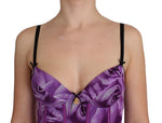 T-Shirt Bustier Cavalli Purple Corset - Taglia IT40-S