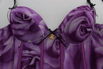 T-Shirt Bustier Cavalli Purple Corset - Taglia IT40-S