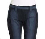 Pantaloni formali Ermanno Scervino in cotone blu - Taglia IT40-S