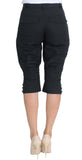 Pantaloni Ermanno Scervino in cotone blu 3/4 - Taglia IT38-XS