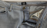 Pantaloni jeans blu chiaro e graziosi Gabbana cotone con regolare-W28