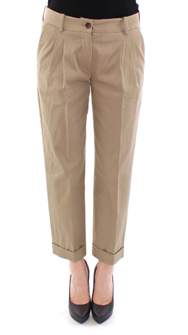 Pantaloni Chino in cotone beige Dolce & Gabbana - Taglia IT42-M