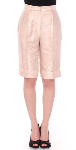 Pantaloncini al ginocchio in broccato beige Zeyneptosum - IT44-L