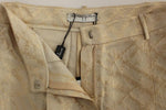 Pantaloncini al ginocchio in broccato beige Zeyneptosum - IT44-L