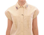 Top Camicetta senza maniche Andrea Incontri Beige - Taglia IT44-L