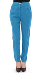 Pantaloni casual sottili in cotone blu Dolce & Gabbana - Taglia IT40-S