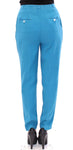 Pantaloni casual sottili in cotone blu Dolce & Gabbana - Taglia IT40-S