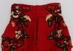 Pantaloncini Sicily Dolce & Gabbana in seta con rose rosse - IT40-S