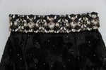 Pantaloncini con paillettes in cristallo nero Dolce & Gabbana - IT40-S