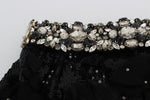 Pantaloncini con paillettes in cristallo nero Dolce & Gabbana - IT40-S