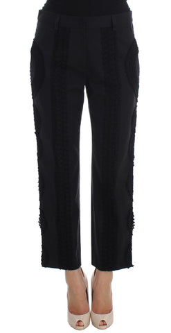 Pantaloni cotone stretch nero Torero Capris Dolce & Gabbana - IT44-L