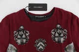 T-shirt in seta e seta stampa cavaliere rosso Dolce & Gabbana - IT40-S