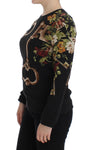 Top in seta stampa floreale con stampa nera chiave Dolce&Gabbana-IT36-XS