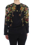 Top in seta stampa floreale con stampa nera chiave Dolce&Gabbana-IT36-XS