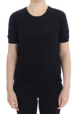 T-shirt in maglia girocollo Dolce & Gabbana nera - Taglia IT48-XXL