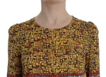 T-shirt in seta con stampa mosaico multicolore Dolce & Gabbana-IT40-S