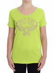 T-shirt con borchie girocollo gialle Versace Jeans - Taglia IT42-S