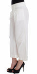 Pantalone Capri Ermanno Scervino Bianco Cropped Palazzo Casual-IT42-S