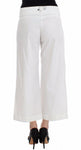 Pantalone Capri Ermanno Scervino Bianco Cropped Palazzo Casual-IT42-S