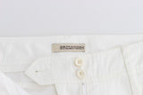 Pantalone Capri Ermanno Scervino Bianco Cropped Palazzo Casual-IT42-S