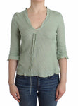 Top Camicetta in maglia leggera verde scuro Ermanno Scervino-IT44-M