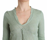 Top Camicetta in maglia leggera verde scuro Ermanno Scervino-IT44-M