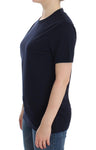 T-shirt con logo in cotone girocollo blu Ermanno Scervino - IT4-M