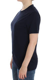 T-shirt con logo in cotone girocollo blu Ermanno Scervino - IT4-M