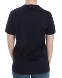 T-shirt con logo in cotone girocollo blu Ermanno Scervino - IT4-M