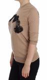 Pullover Dolce & Gabbana in lana di lana beige nero - Taglia IT48-XXL